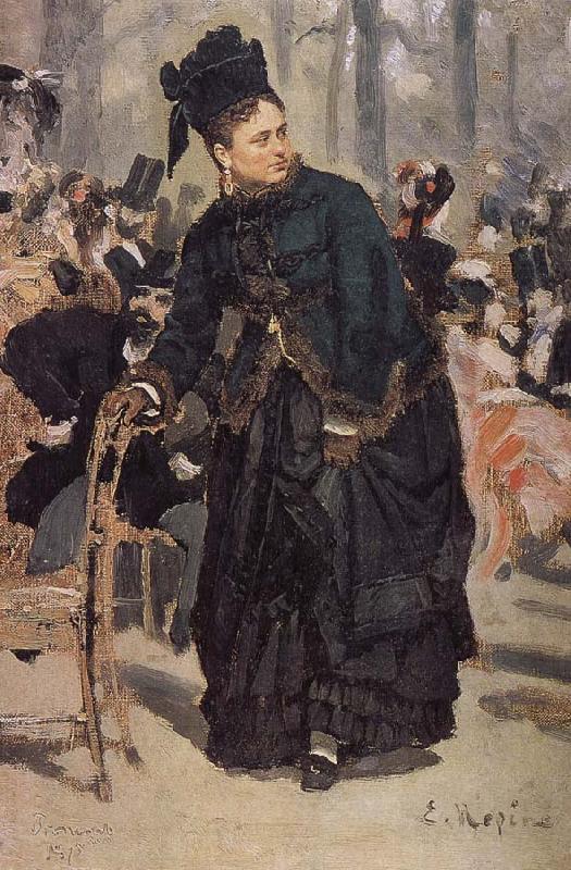 Held on to the back of the woman, Ilia Efimovich Repin